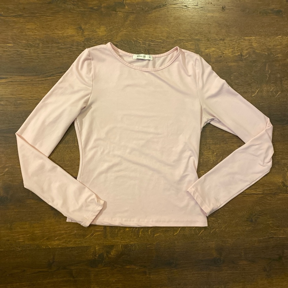 Elegant Pink Long Sleeve Top